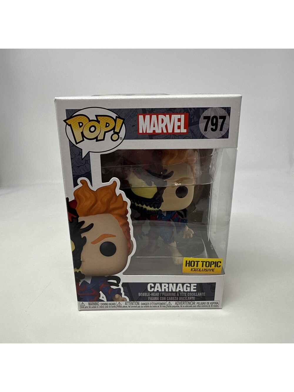 Funko Pop! Vinyl: Marvel - Carnage - Hot Topic (Exclusive) #797 With Case.